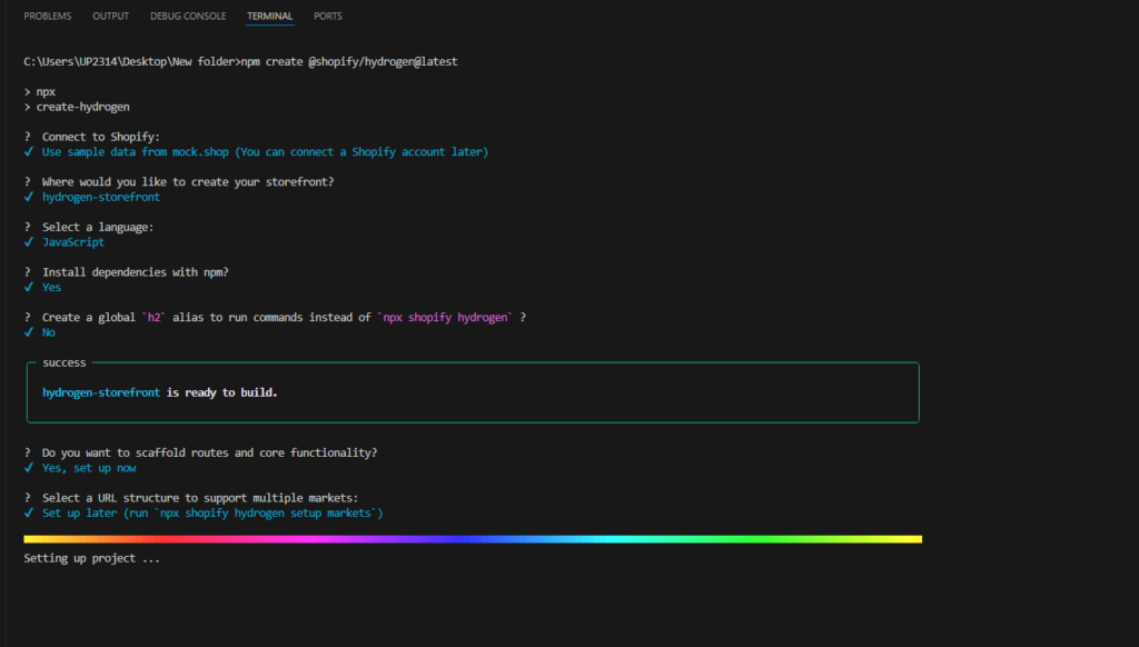 creating a hydrogen remix project.