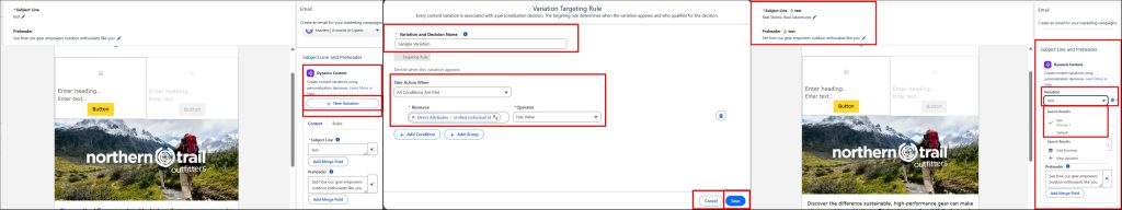 Subject line creation in MCN