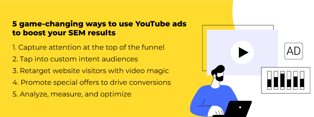 5 ways to use youtube ads to boost SEM results
