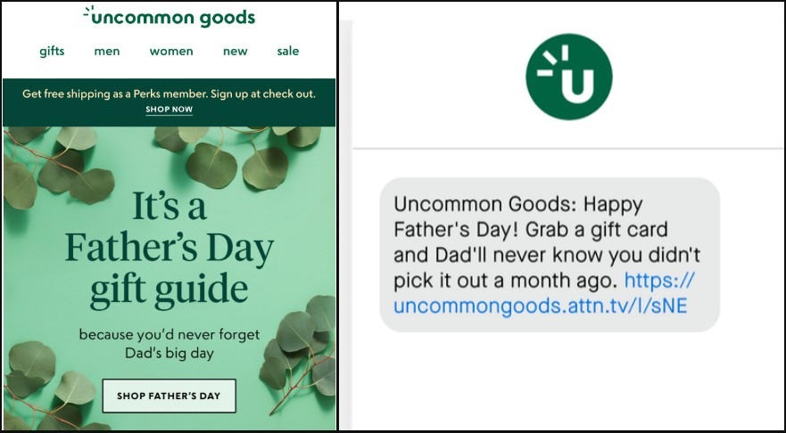 uncommon goods sms reminder
