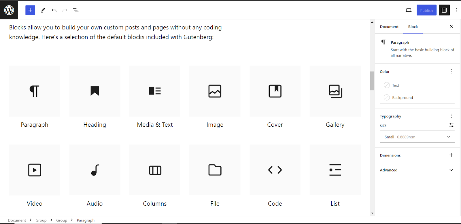 WordPress Gutenberg