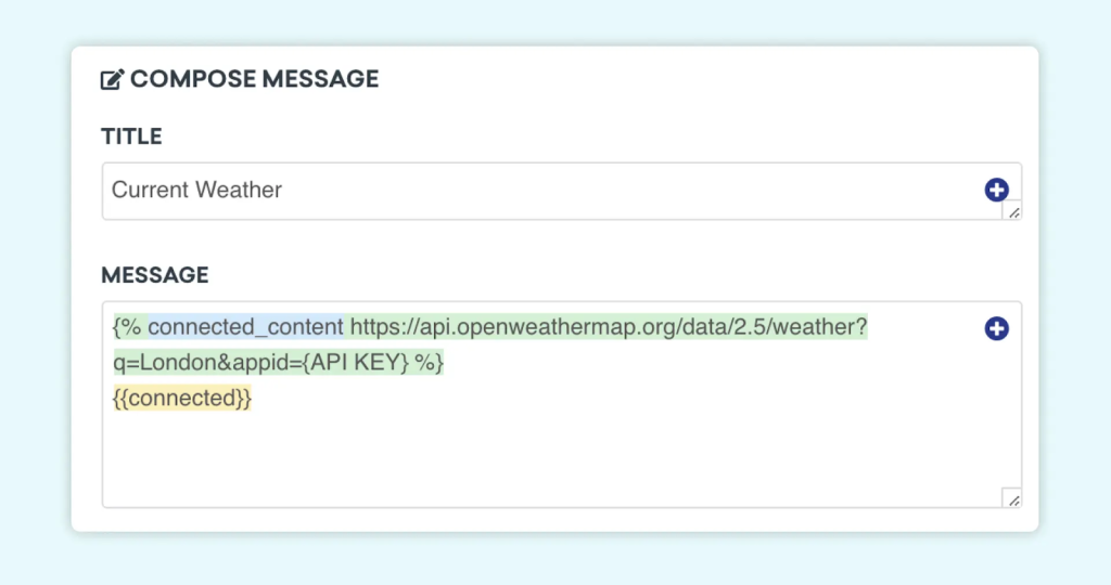 Connected Content in Braze