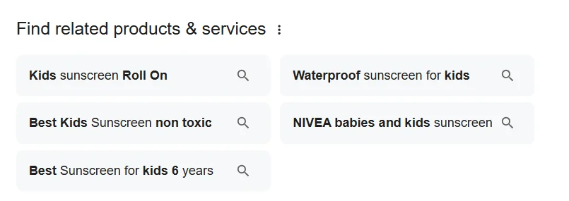 Related products and services