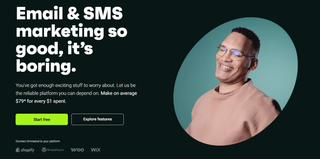 Omnisend Home Page