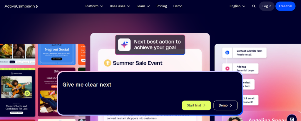 ActiveCampaign Home Page