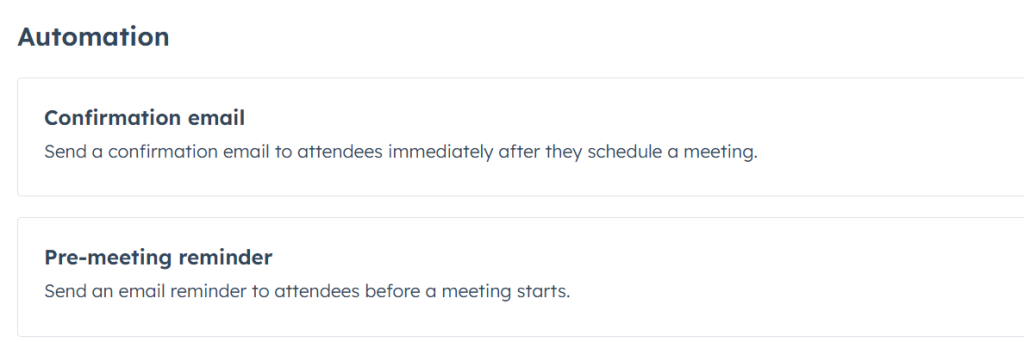 HubSpot meeting scheduler