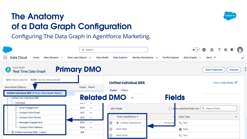 Data graph configuration
