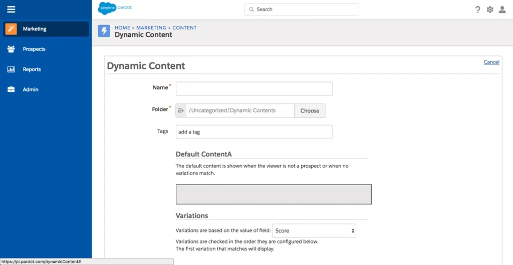 Email default content