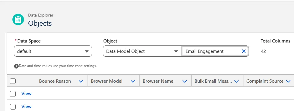 Data explorer objects in MCN