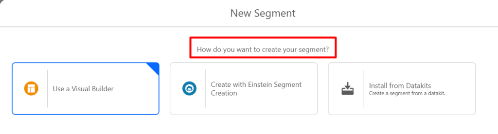 Segment creation method in MCN