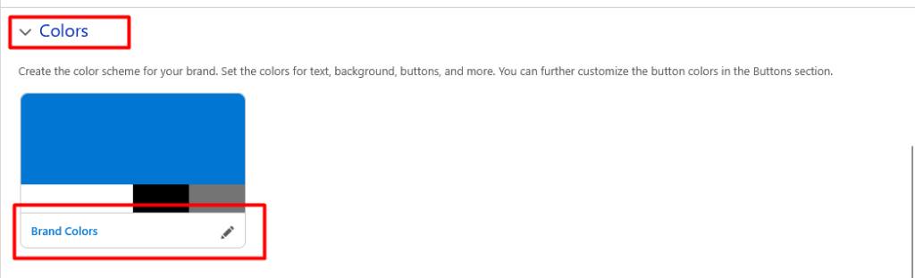 Brand color setup in MCN