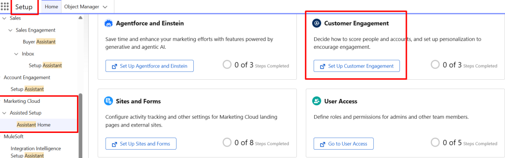 customer engagement tab