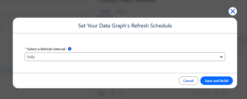data graph refresh schedule