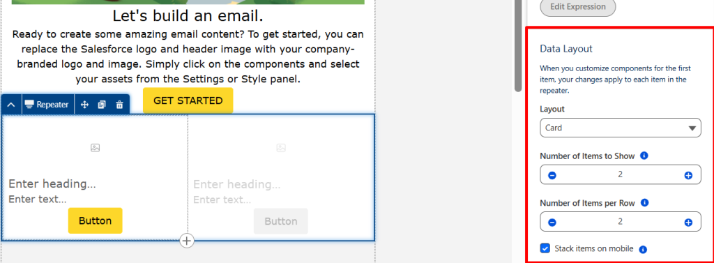 Configure layout