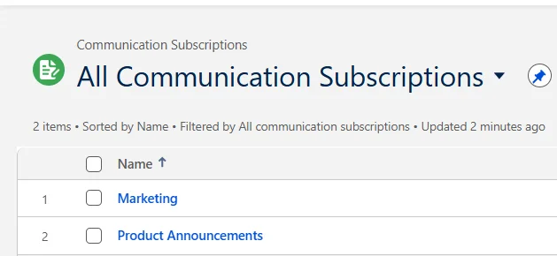 Communication subscriptions