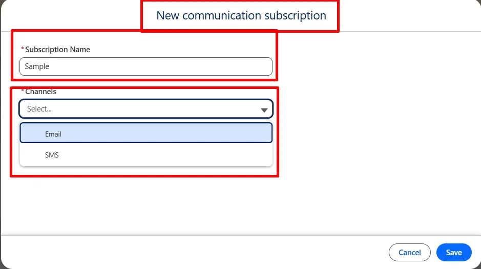 New communication subscription