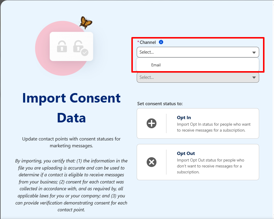 Import consent data