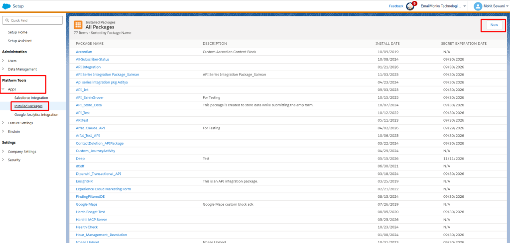 Create an installed package