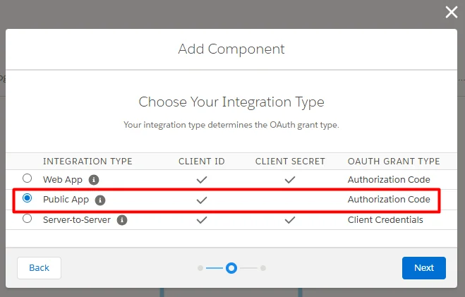 Public app integration type
