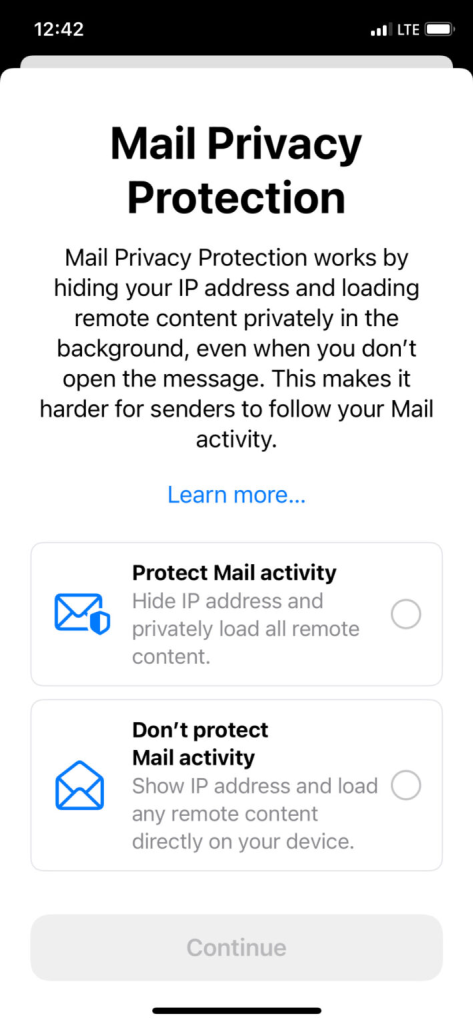 mail privacy protection