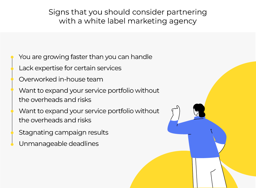 Signs to hire white label partners