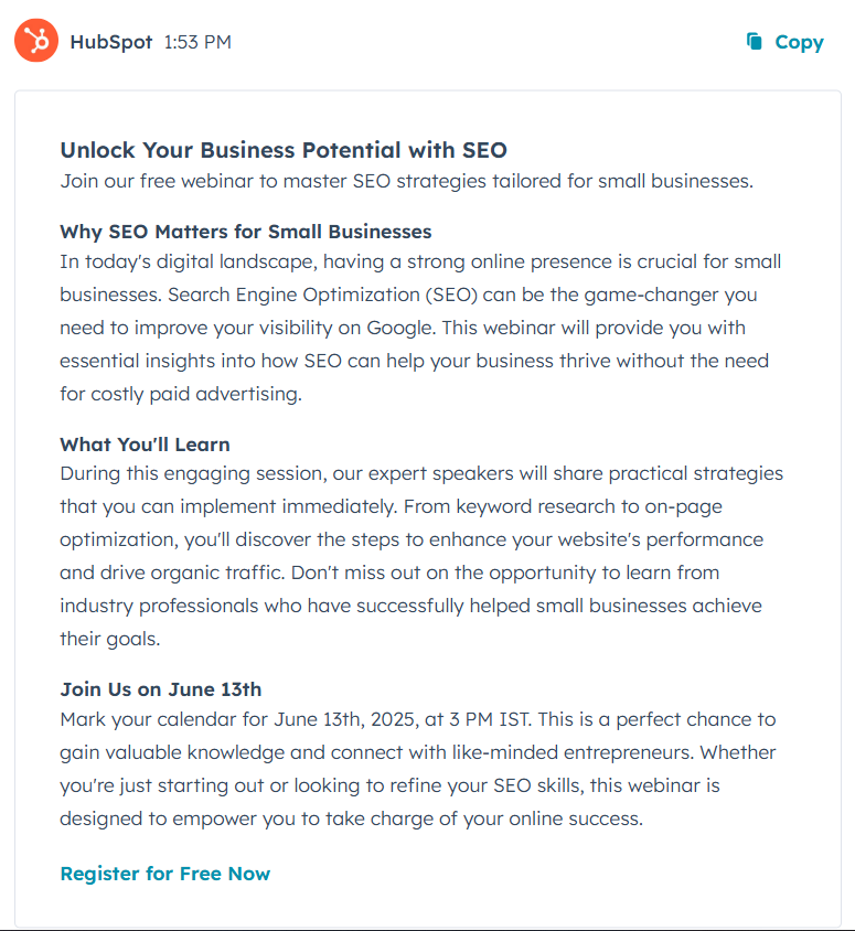 Hubspot AI marketing campaign generator