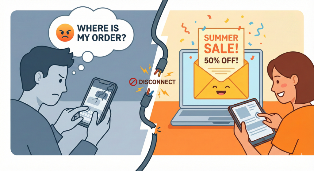 Disconnected email 