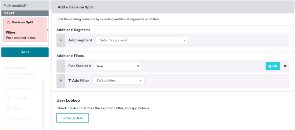 Decision split in braze canvas