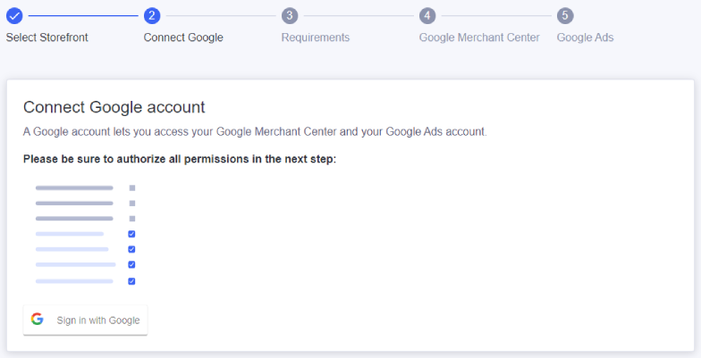 connect Google account 
