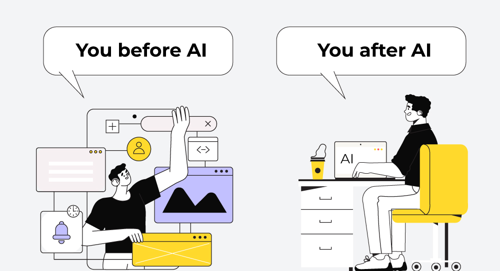 Customer service with and without AI